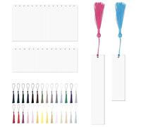 Cpolebev 30 Pezzi di Sublimazione nel Bianca Segnalibri, Sublimazione nel Bianca Prodotti Segnalibro DIY Progetti Artigianali Sublimazione Doppia Sublimazione