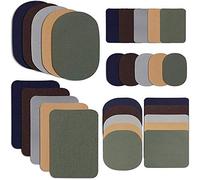 Cpolebev 30 Pezzi Toppe su Tessuto Toppe per Riparazione Tessuto Kit Toppe per Riparazione Abbigliamento nel Twill per Giacca, 5 Colori