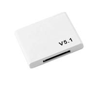 Cpolebev 30 Pin Bluetooth 5.1 Ricevitore Audio A2DP Musica Mini Adattatore Wireless per 30 Pin Jack Analogico Altoparlante Bianca