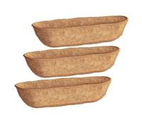 Cpolebev 30 Pollici Confezione da 3 Rivestimenti per Vaschette, Fibra di Cocco per Fioriere da Parete, Rivestimenti per Finestre, Cestini per Fioriere da Giardino Facili da Usare