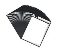 Cpolebev 30 Porta Biglietti Trasparenti per Negozi, 25,4 X 35,6 Cm, Neri, Buste In Plastica Riutilizzabili per Carta