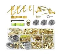 Cpolebev 314 Pezzi Kit per Appendere Quadri Ganci per Appendere Quadri Pesanti per Cartongesso, Ganci per Quadri con Chiodi, Filo per Appendere A Dente di, ECC.