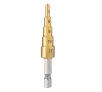 Cpolebev 4-12mm HSS Punta da Trapano A Gradino con Scanalatura Diritta Punta da Trapano per Legno e Metallo Punta da Trapano Pagoda
