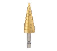 Cpolebev 4-20mm HSS Punta da Trapano A Gradino con Scanalatura Diritta Punta da Trapano per Legno e Metallo Punta da Trapano Pagoda