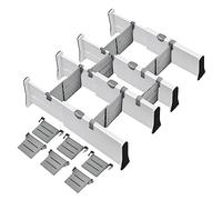 Cpolebev 4 Confezioni Divisori per Cassetti Organizer con 6 Inserti Alti 4 Pollici Espandibili da 11-17 Pollici per Camera da Letto