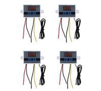 Cpolebev 4 Pezzi 220 V Ac Regolatore di Temperatura un Led Digitale Xh-W3001 per Incubatore Raffreddamento Riscaldamento Interruttore Termostato Sensore