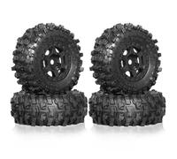 Cpolebev 4 Pezzi 51mm 1.0 Pollici Beadlock Wheel Tire Set per 1/18 1/24 RC Crawler Car TRX4M SCX24 AX24 FCX24 Parti di Aggiornamento Accessori
