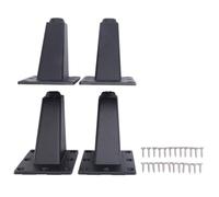 Cpolebev 4 Pezzi 8 Cm Gambe Mobili in Metallo Regolabile Gambe Spesse in Lega di Alluminio Armadi da Tavolo Piedi Divano Letto Gambe TV-Nero