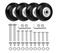 Cpolebev 4 Pezzi di Ruote Sostitutive per Valigie per Bagagli, Ruote Girevoli Girevoli Cuscinetti Kit di Riparazione Ruote di Ricambio per Bagagli 40 mm X 18 mm