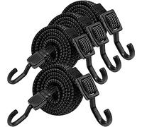 Cpolebev 4 Pezzi Elastici con Ganci Espansioni con Ganci Cinghia Regolabile da 100 cm per Portabiciclette, Motociclette