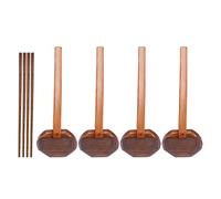 Cpolebev 4 Pezzi Giapponese Manico Lungo Cucchiaio Grande Cucchiaio Ramen nel Legno Hot Pot Cucchiaio Tartaruga Guscio Cucchiaio Legno Zuppa di Dessert