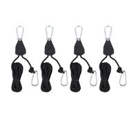 Cpolebev 4 Pezzi Heavy Duty Regolabile Grow Light Ratchet Rope Hanger Yoyo per Grow Light Fixtures Giardinaggio