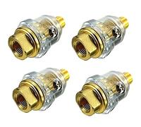 Cpolebev 4 Pezzi Mini Oliatore Pneumatico Accessori di Ricambio per Utensili 1/4 di Pollice NPT Oliatore Lubrificatore Olio per Oliatore per Utensili Pneumatici A Compressione D'Aria -Giallo