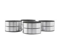 Cpolebev 4 Pezzi Piedini Isolanti per Altoparlanti HiFi Cuscinetti per Piedini Piedini di Supporto Ammortizzatore di Vibrazioni in Alluminio 40X23mm