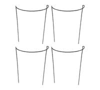 Cpolebev 4 Pezzi Supporto per Piante Picchetti Gabbia Metallo Giardino Pianta Verde Mezzo Tondo Supporto Piante Supporti per Piante