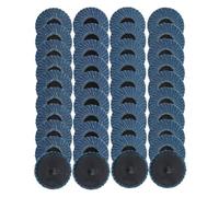 Cpolebev 40 Dischi Lamellari con Bloccaggio A Rullo da 2 Pollici con Supporti per Smerigliatrice da 1/4 di Pollice e Mole A Grana 40/60/80/120