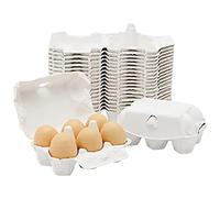 Cpolebev 40 Pezzi Cartoni per Uova di Carta per Uova di Gallina Supporto nel Fibra di Polpa Bulk Contiene 6 Uova Conteggio Farm Market Travel