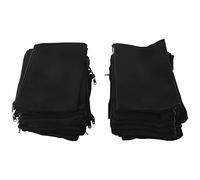 Cpolebev 40 Pezzi Sacchetti di Tela con Cerniera Sacchetti di Tela Sacchetti di Trucco Astuccio per Matite Artigianali DIY Vuote per Viaggi Scuola Artigianale DIY Nero