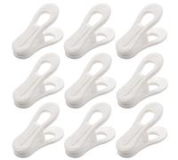 Cpolebev 40PZ Clip Appendiabiti in Plastica Bianca, Clip per Presa A Pizzico da Utilizzare con Clip per per Vestiti Slim-Line di Lavaggio Mollette per Bucato