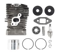 Cpolebev 41,1Mm Kit Cuscinetto A Sfera per Cilindro Scanalato per Cilindro e Guarnizione per Pistone Motosega 41,1 Mm per Partner 350 Partner 351
