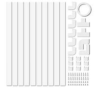 Cpolebev 4M Guaina Elettrica Trunking Nasconditore di Cavi Sul Muro per un Copertura In PVC Verniciabile per Cavi Trunking 10 Pezzi L40cm