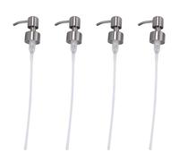 Cpolebev 4Pezzi Pompa Dispenser di Sapone di Ricambio Pompa Dispenser di Lozione in Acciaio per Bottiglie Regolare 28/400 Collo per il Bagno