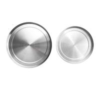 Cpolebev 4PZ Coperchi per Piano Cottura nel Acciaio Inossidabile Piastra per Fornello Kit di Protezioni per Fornello Set di Utensili 17 / 21CM Accessori da Cucina