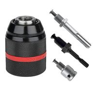 Cpolebev 4PZ Metallo 1/2-20UNF 1.5-13Mm Mandrino Autoserrante con Gambo Esagonale/SDS/Presa Adattatore Quadrato Femmina Strumento Hardware Mandrino per Trapano