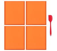 Cpolebev 4PZ Silicone Disidratatore Fogli Disidratatore con Bordo per Frutta Pelle Frutta Carne con Raschietto