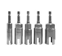 Cpolebev 5 PCS Set di Cacciaviti per Ad Alette In Acciaio con Ad Alette con Codolo Esagonale da 1/4 di Pollice Set di Chiavi A Bussola con Punte per Trapano Set di Strumenti per Pannello