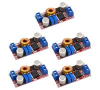 Cpolebev 5 Pezzi 5A DC A DC CC CV Scheda di Ricarica Batteria al Litio LED Convertitore di Potenza Modulo Caricabatterie al Litio da 5-32 V A 0,8-30 V XL4015 Facile da Usare