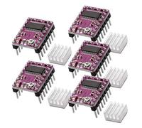 Cpolebev 5 Pezzi Scheda Driver Motore Passo-Passo StepStick DRV8825 Controller Driver Passo-Passo Modulo Motore Passo-Passo Radiatore Dissipatore di Durevole