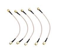 Cpolebev 5 Pezzi SMA A SMA Spina Jack RF Connettore di Prolunga A Spirale RG316 Coassiale Jumper 15 cm