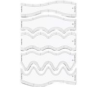 Cpolebev 5 Pz Acrilico Righello Quilting Stencil Modello di Disegno DIY Misura Righello su Misura Morbido Patchwork Righello