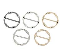 Cpolebev 5 PZ Sciarpa Clip Fermacravatta per Le Donne Moda T-Shirt Twist Nodo Clip Fibbia Cerchio Abbigliamento Wrap Holder
