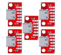 Cpolebev 5 Pz/USB Type-C Breakout Board Serial Basic Breakout Femmina Tipo Connettore PCB Scheda Convertitore