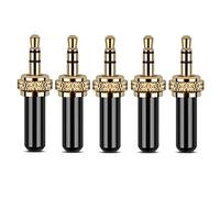 Cpolebev 5 Spine da 3,5 Mm Connettore in Metallo Mini Spina Jack Stereo da 3,5 Mm con Bloccaggio a Vite con Filettatura Interna M6