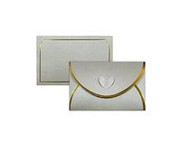 Cpolebev 50 Buste per Carte Regalo con Buste con Fibbia D' e Buste di Fascia Alta per Biglietti D'Auguri, Matrimonio
