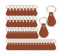 Cpolebev 50 PCS in Pelle Fai-da-Te Vuoto per Chiave 'Auto Chiave della Porta di Casa Piccola Decorazione Regalo Fatto in Casa