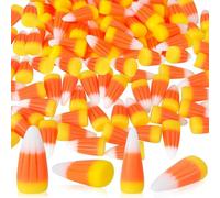 Cpolebev 50 Pezzi di Mais Caramelle in Resina di Halloween Artificiali 3D Caramelle di Mais Perline in Resina Autunno Finto Mais Finto Abbellimenti per Scrapbooking