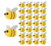 Cpolebev 50 Pezzi di Palline di Pelo Pompon Ape in Poliestere per Copricapo per Bambini, Statuette per Matrimonio, DIY, Materiale Fatto A Mano, Abbigliamento, Decorazione