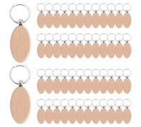Cpolebev 50 Pezzi nel Legno Ovali per Incisioni su Legno Incompiuti nel Legno per Regalo DIY (Ovale)