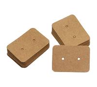 Cpolebev 50 Pezzi Piccoli nel Carta Kraft Orecchini un Orecchino Display Carte Prezzo Etichetta Tag Porta Carte Gioielli, 3,5 X 2,5 Cm ()
