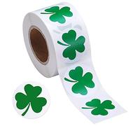 Cpolebev 500 Pezzi per il Giorno di San Patrizio per Rotoli di Acetosella Etichetta Adesiva da 1-1/2 Pollici per Decorazioni e Irlandesi
