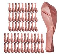 Cpolebev 50Pcs Palloncini nel Lattice Metallizzato da 10 Pollici Palloncini nel Metallo Cromato Spesso con Perle per Decorazioni per Feste - Rosa