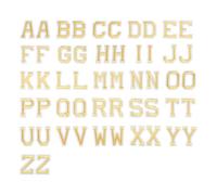 Cpolebev 52 Toppe Termoadesive per Lettere, Toppe con Lettere Applique, Toppe Ricamate con Lettere Cucite, Toppe con Lettere 'Alfabeto per Abbigliamento