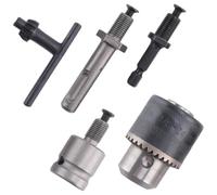 Cpolebev 5PZ 1.5-10Mm 3/8-24UNF Drill Chuck Set Adattatore per Trapano Chiave un Impulsi Modificata nel Kit di Utensili per Trapano un Mandrino Elettrico