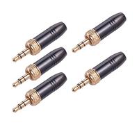 Cpolebev 5PZ Microfono Lavalier con Risvolto Spina Audio da 3,5 Mm con Filettatura Interna M6 con Filettatura Interna Per- Per-