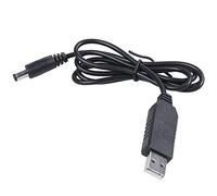 Cpolebev 5V a DC 12V 2.1Mm X 5.5Mm Convertitore di Modulo DC Connettore Jack Spina del di Alimentazione, da USB a DC -1M