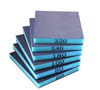 Cpolebev 6 Blocchi Abrasivi A Grana 60/80/100/180/240/320, Doppio Uso A e A Secco per Legno, Pareti Metalliche